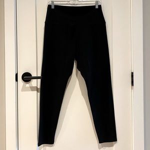 Aerie XL SHORT‼️ High Waisted Cotton Blend Black Leggings 🖤 EUC